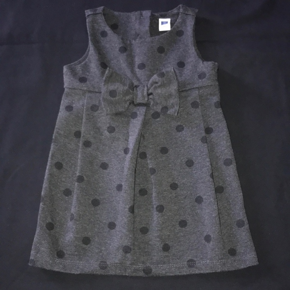 Janie and Jack Gray Polka Dot Dress